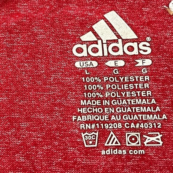 Adidas NBA Shirt Mens Large Red Toronto Basketball Climacool Short Sleeve Tshirt - Picture 8 of 8